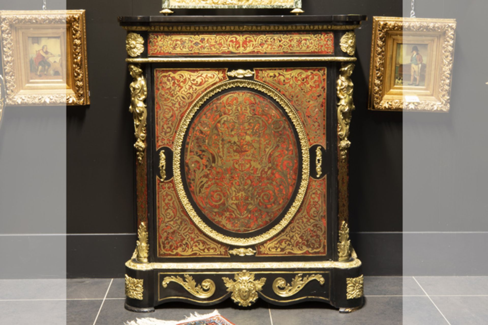 FRANKRIJK - ca 1850/70 barok Napoleon III-meubel in 'Boulle' (met ebbenhout, [...]