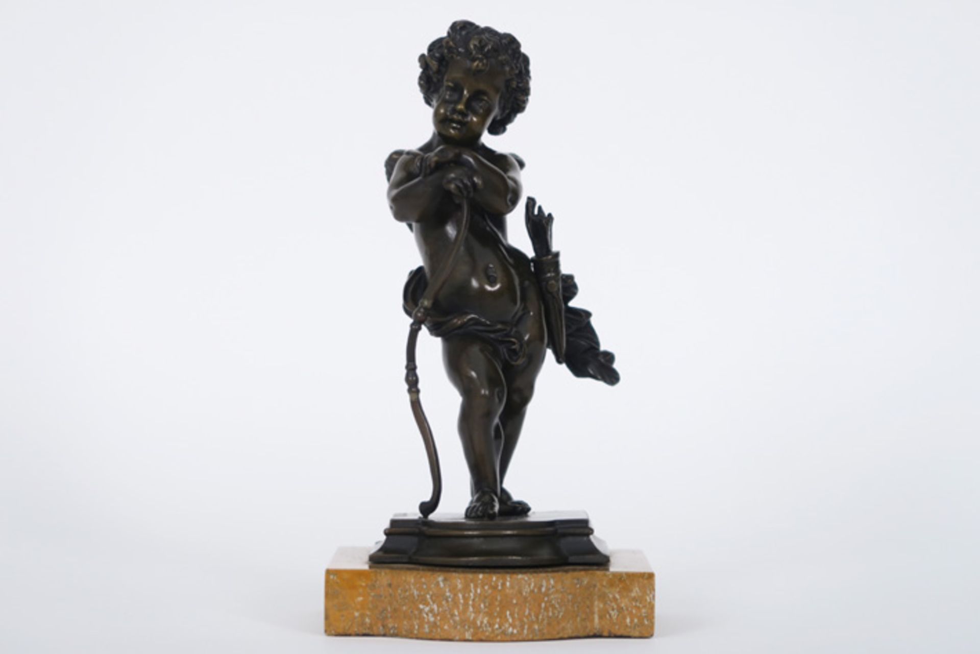 CLODION (1738 - 1814) kleine antieke sculptuur in brons : "Amor met boog" - hoogte [...]