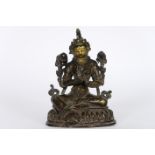 Vroeg 20ste eeuwse Tibetaanse sculptuur met de voorstelling van "Witte Tara" - [...]