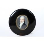 CIOR PIERRE-CHARLES (1769 - 1840) miniatuurschilderij met mansportret (diameter : 8,5 [...]