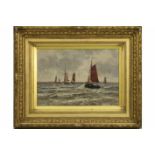 VAN LAAR BARTOL WILHELM (1818 - 1901) (NL) olieverfschilderij op paneel : "Marine met [...]