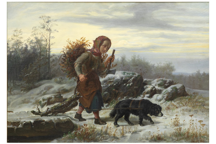 KANE PAUL (1810 - 1871) negentiende eeuws Canadees olieverfschilderij op doek met een [...] - Image 2 of 4