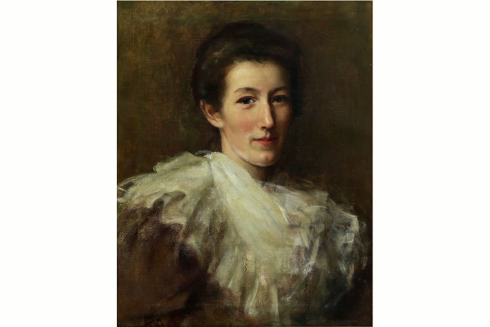STEVENS ALFRED (1823 - 1906) olieverfschilderij op doek : "Portret van een jonge [...] - Bild 2 aus 4