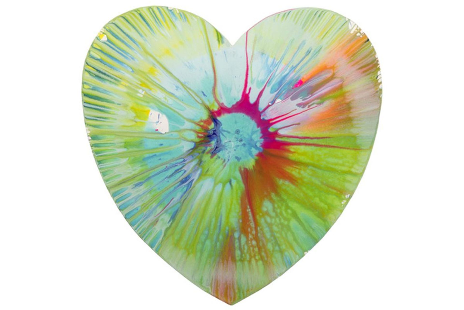 HIRST DAMIEN (° 1965) werk in gemengde techniek : "Heart Spin Painting" - 53,3 x [...] - Bild 2 aus 3