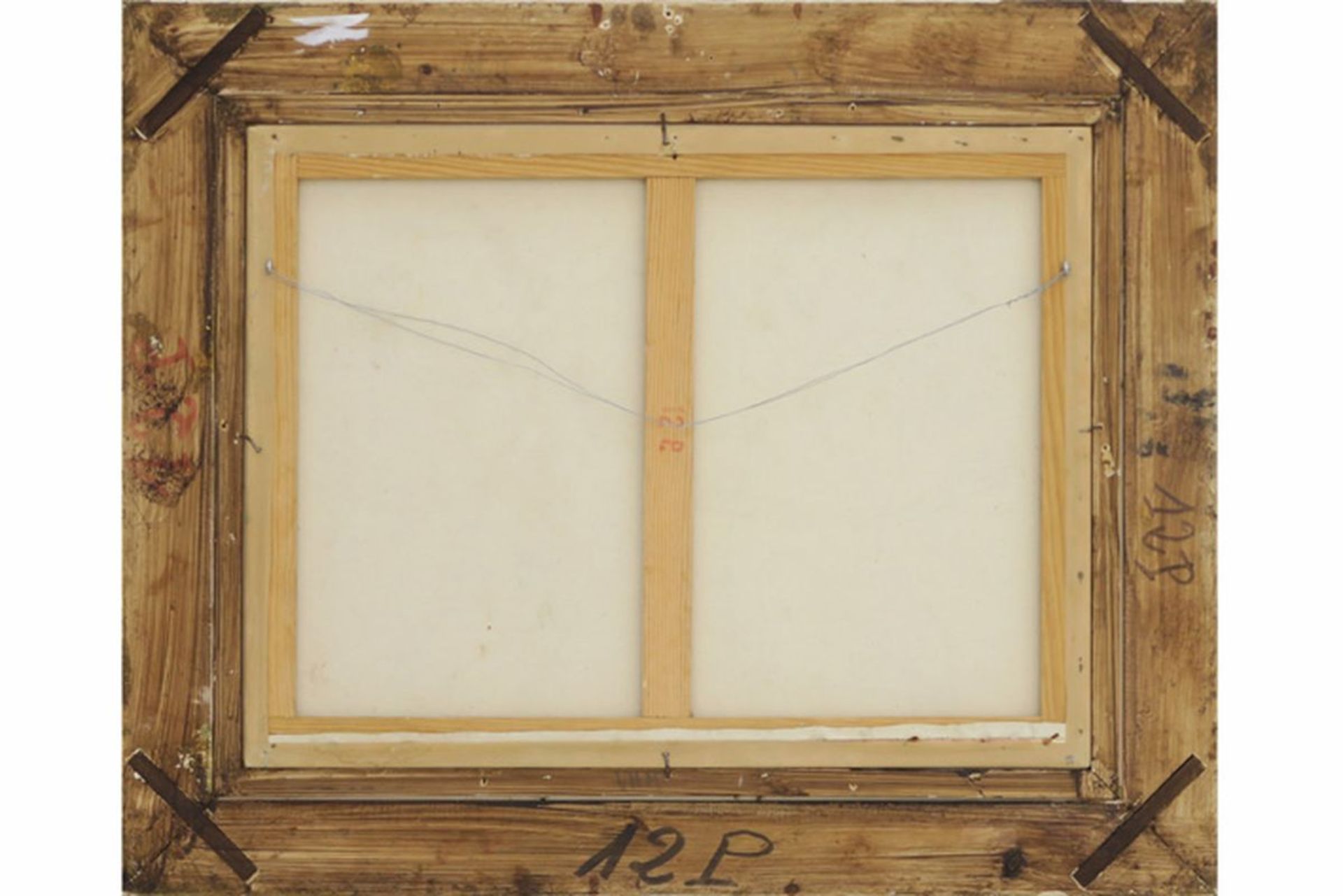 PELLON GINA (1926 - 2014) schilderij in gemengde techniek met collage : "Compositie [...] - Bild 4 aus 4
