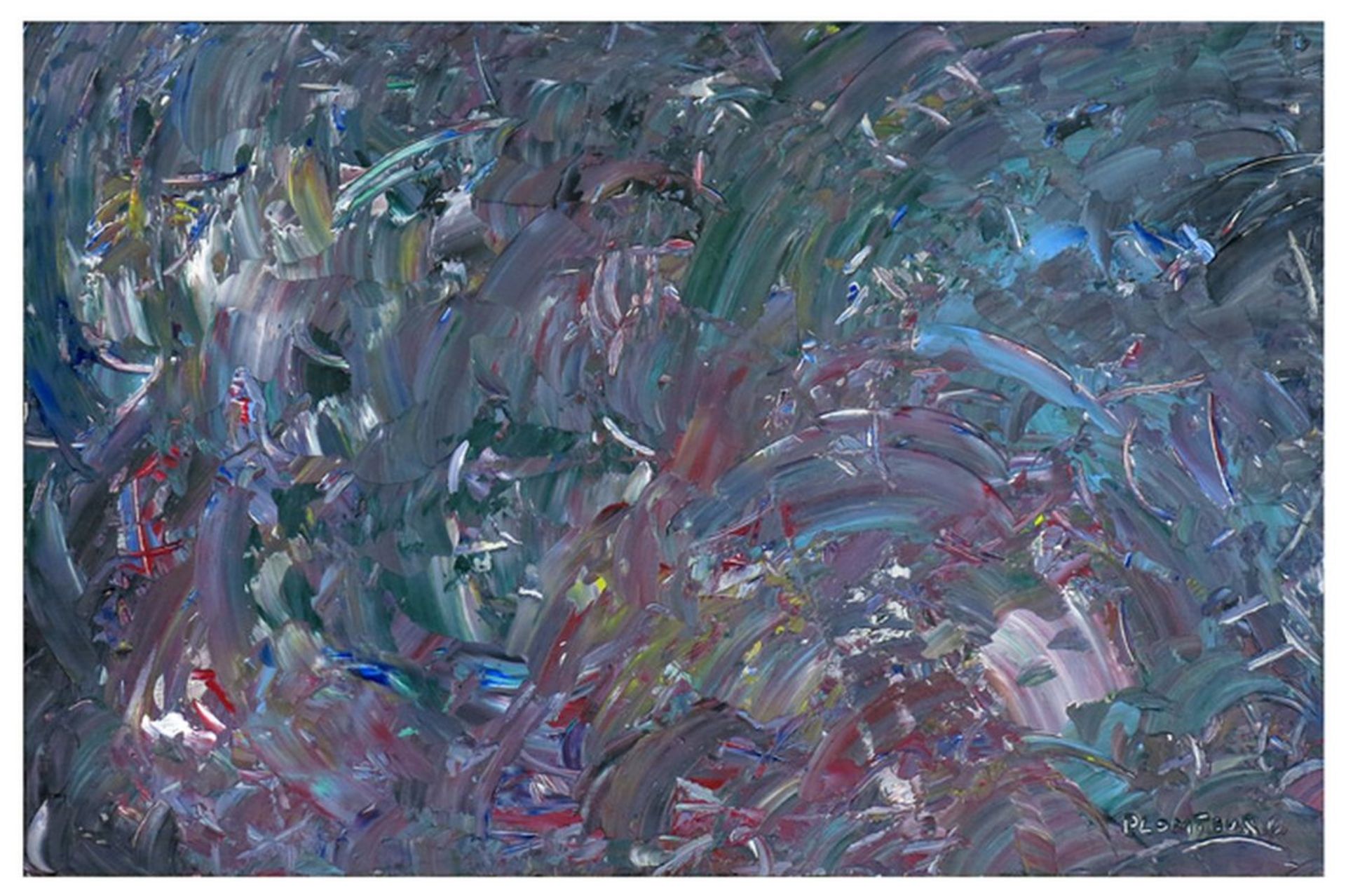 PLOMTEUX LÉOPOLD (1920 - 2008) kleurrijk werk in gemengde techniek : "Abstracte [...] - Bild 4 aus 6