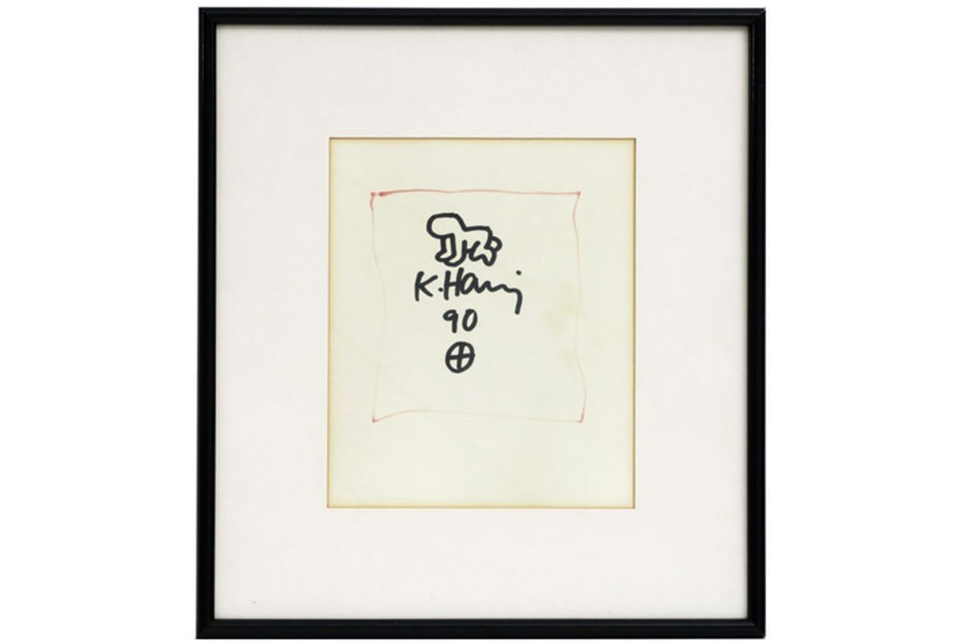 KEITH HARING (1958 - 1990) originele tekening, gemaakt voor Guy Couvreur in New York) [...]