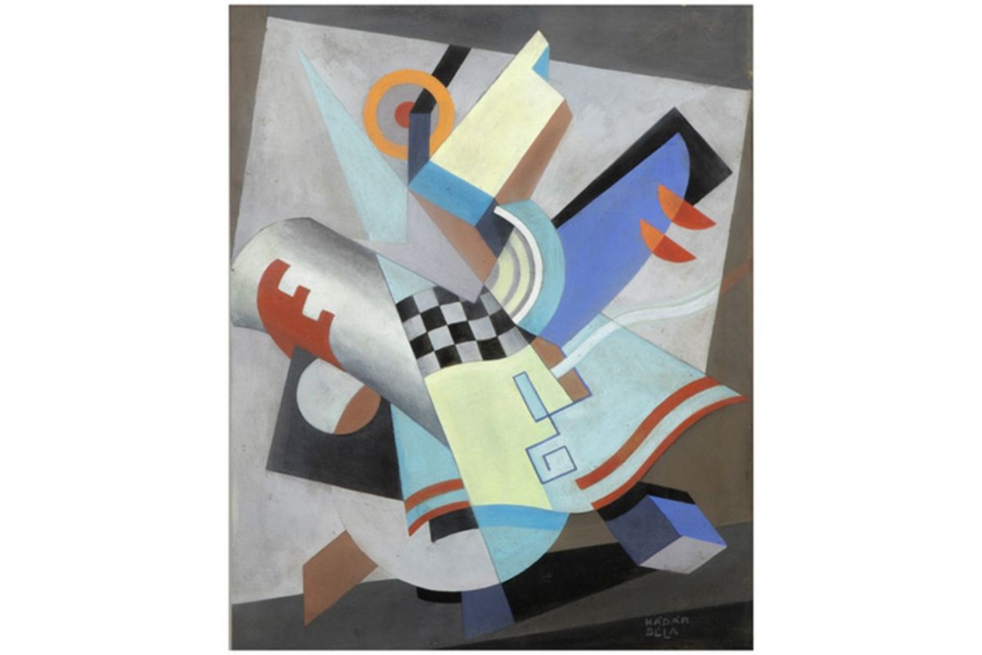 BELA KADAR (1877 - 1956) gouache op paneel te dateren omstreeks 1920/30 : "Abstracte [...] - Bild 2 aus 4