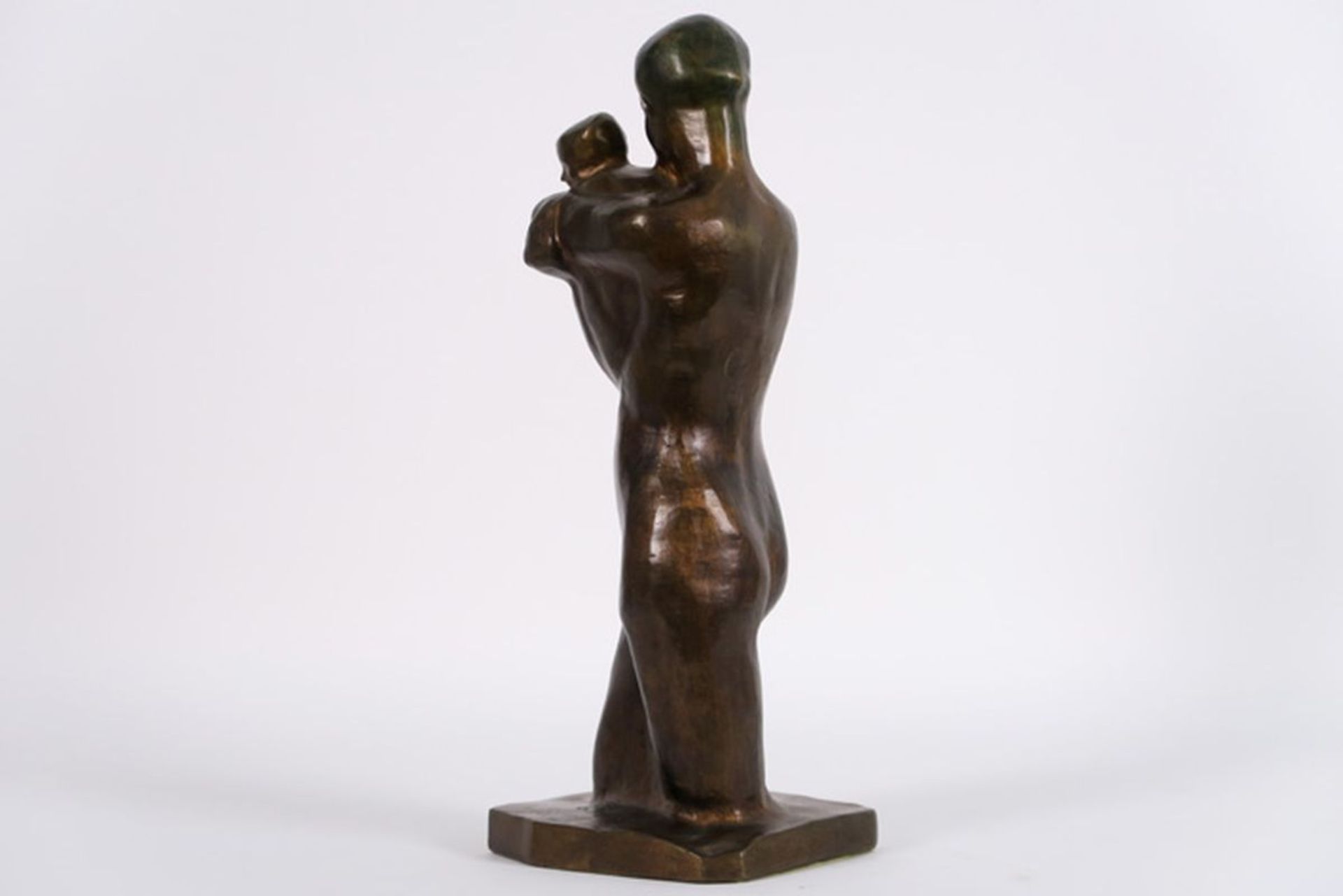 MINNE GEORGE (1866 - 1941) sculptuur in brons met een mooie typisch diep groenzwarte [...] - Bild 8 aus 9