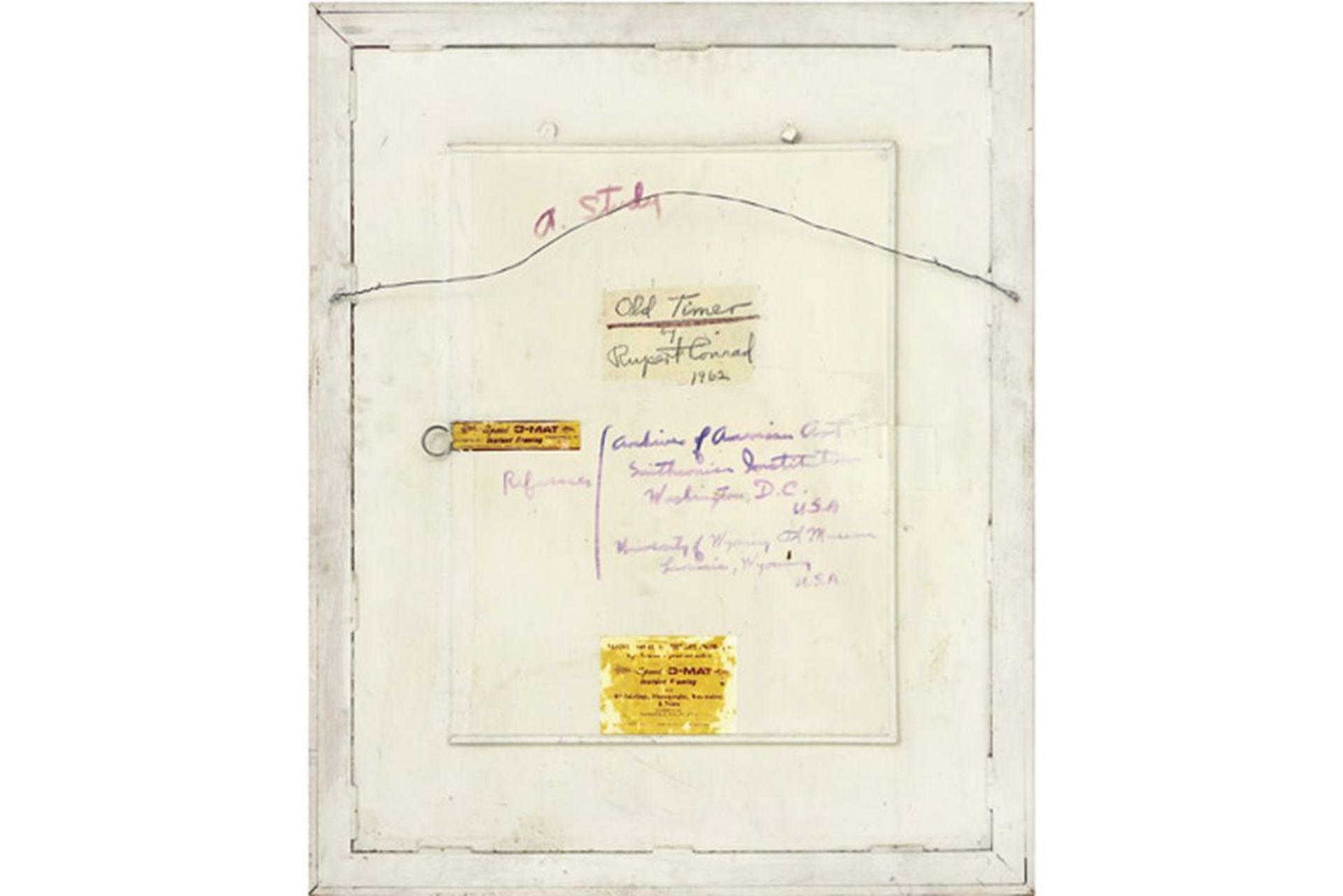CONRAD RUPERT (1907 - 1989) (US) olieverfschilderij op paneel : "Old Timer - a study" [...] - Bild 4 aus 4