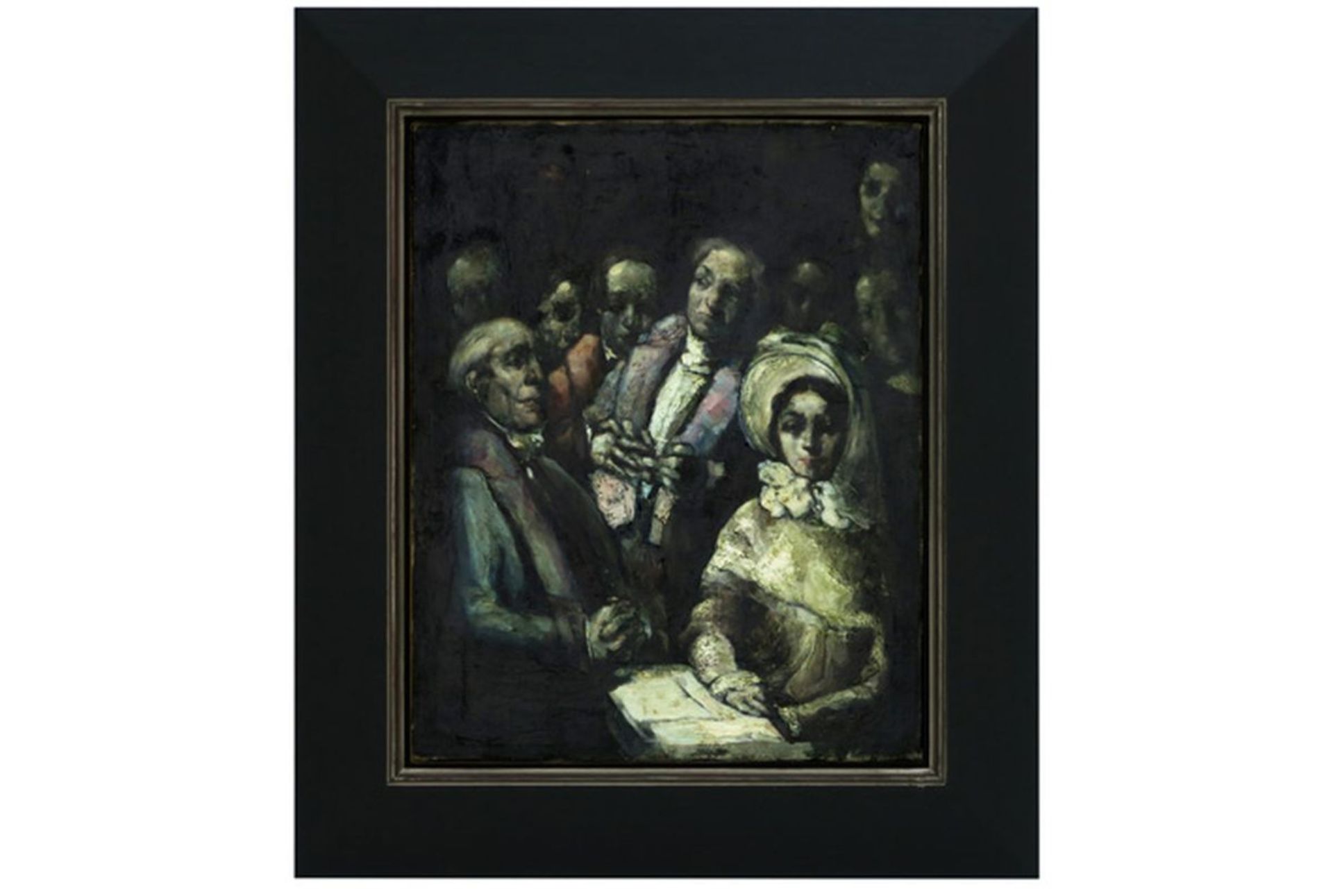 GLUCKMANN GREGORY (1898 - 1973) olieverfschilderij op doek : "De ceremonie" - 50 x [...]