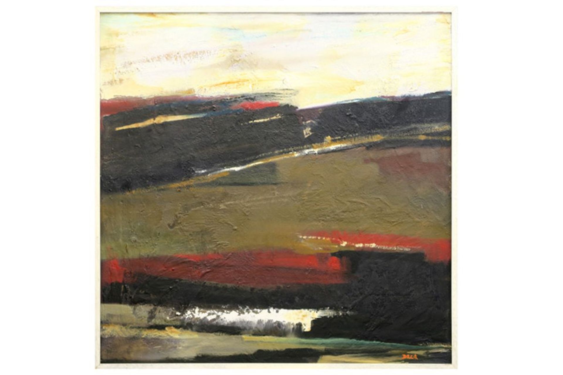 DECA MIEL (1920 - 1980) olieverfschilderij op paneel : "Landschap" - 90 x 90 [...]