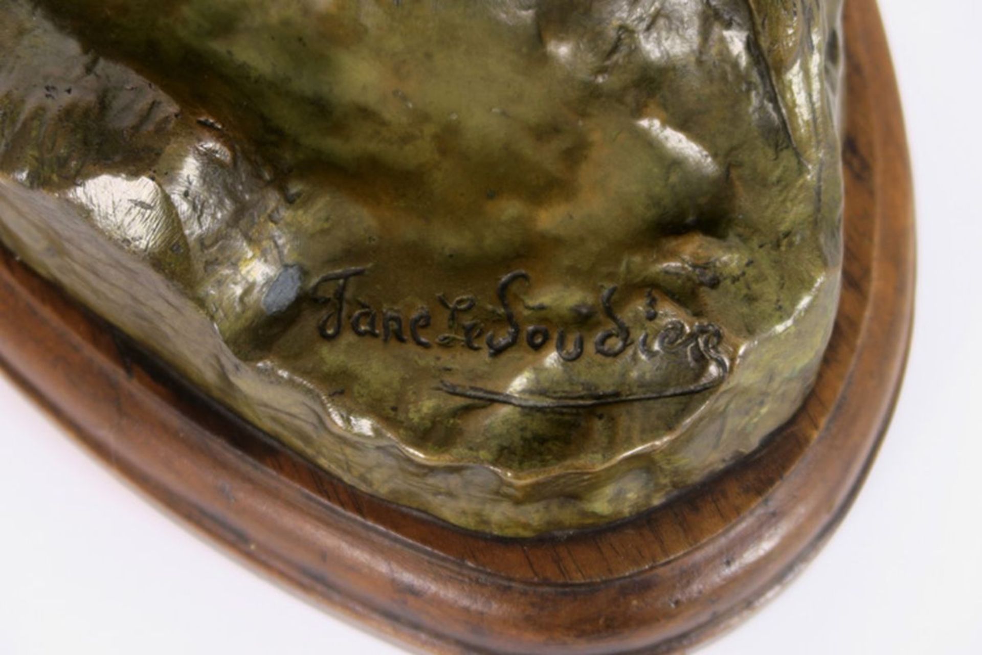 LE SOUDIER JANE (1885 - 1976) sculptuur in brons met een vrij typisch animalierthema [...] - Bild 5 aus 5