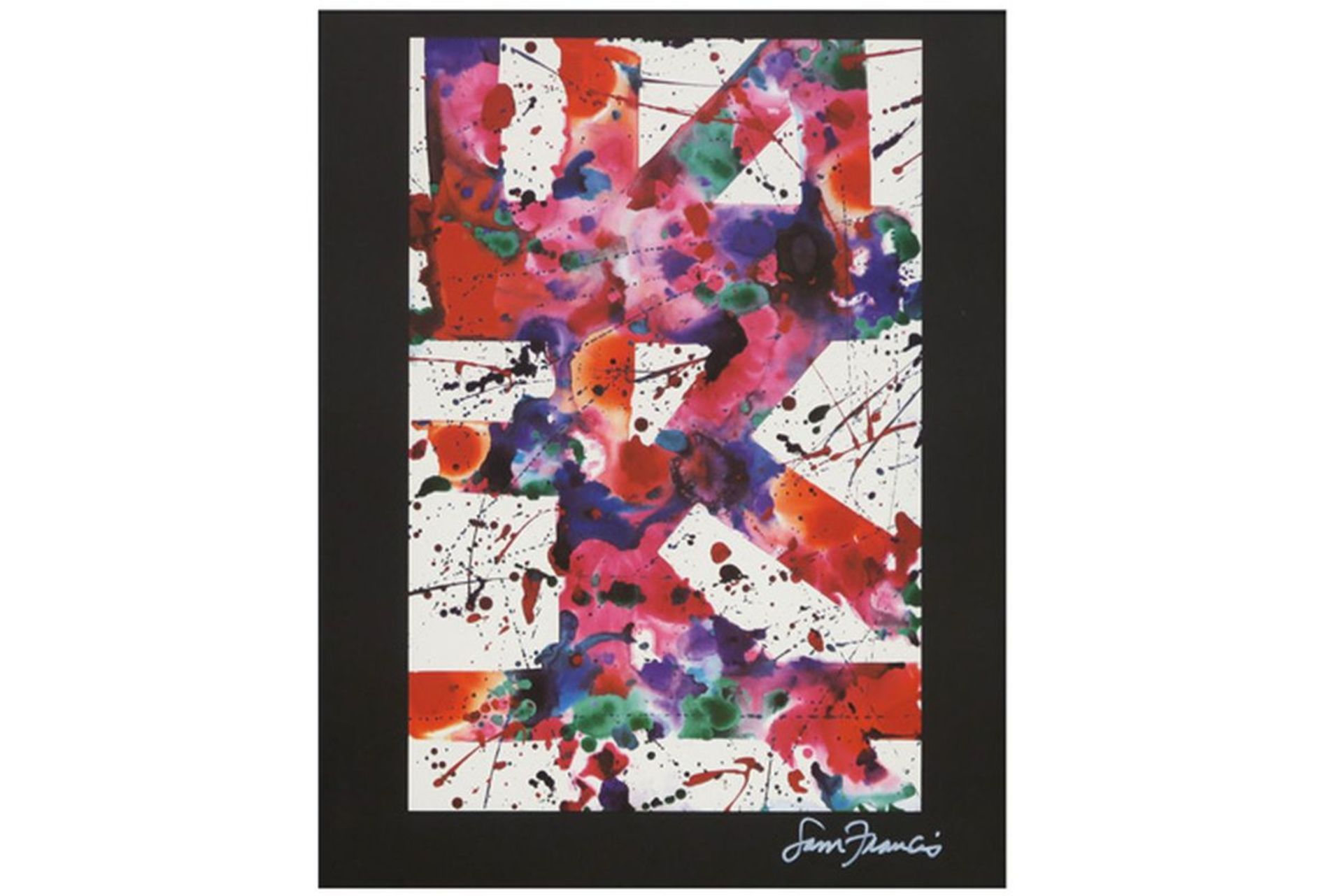 SAM FRANCIS (1923 - 1994) offset kleurlitho met een karakteristieke "dripping" [...] - Bild 2 aus 3