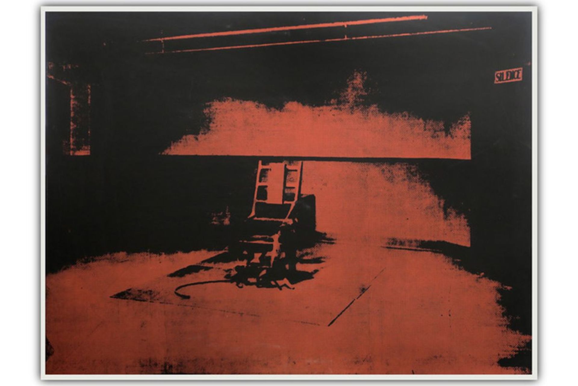 WARHOL ANDY (1930 - 1987) silkscreen op 250 ex. : "Electric Chair" - 90 x 119 met [...]