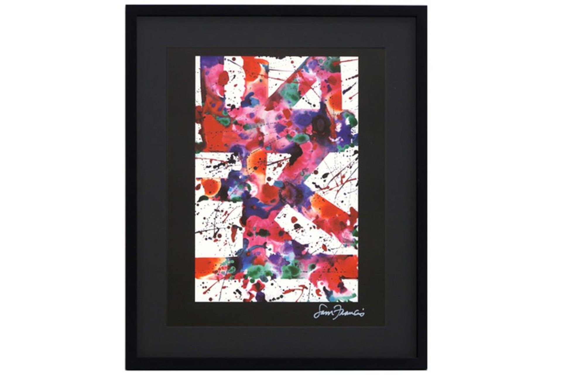 SAM FRANCIS (1923 - 1994) offset kleurlitho met een karakteristieke "dripping" [...]