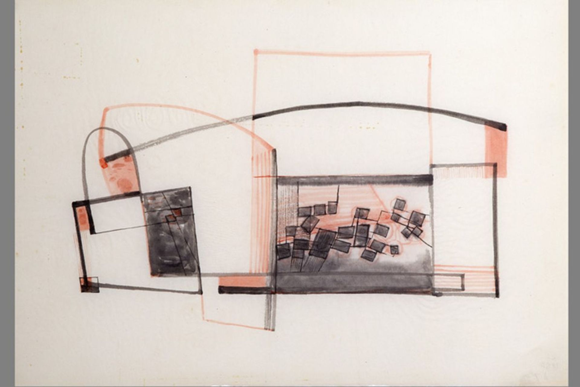 LEWY KURT (1898 - 1963) werk in gemengde techniek : "Abstracte compositie (n° 42)" [...]