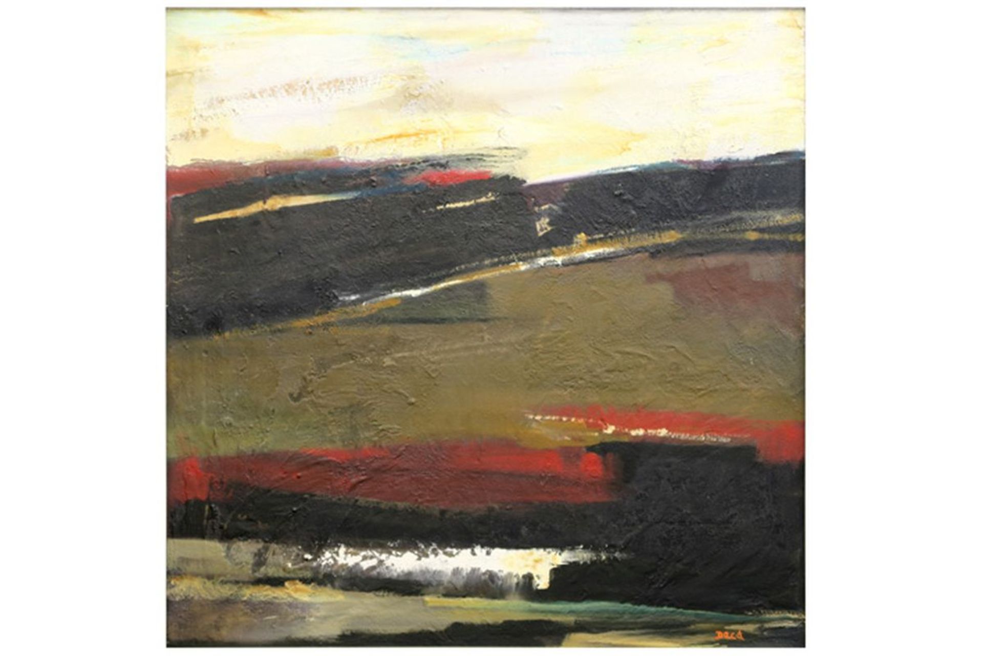 DECA MIEL (1920 - 1980) olieverfschilderij op paneel : "Landschap" - 90 x 90 [...] - Bild 2 aus 4