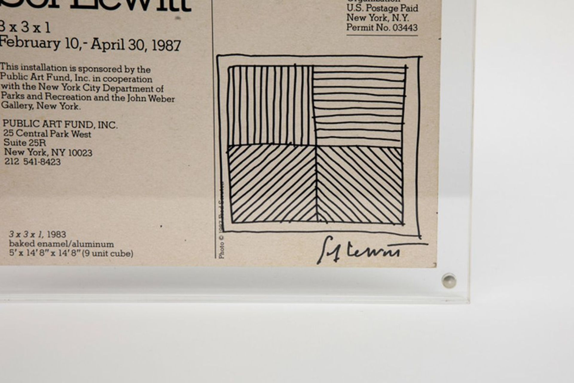 SOLL LEWITT (1928 - 2007) unieke tekening in Oost-Indische inkt op een [...] - Bild 3 aus 3