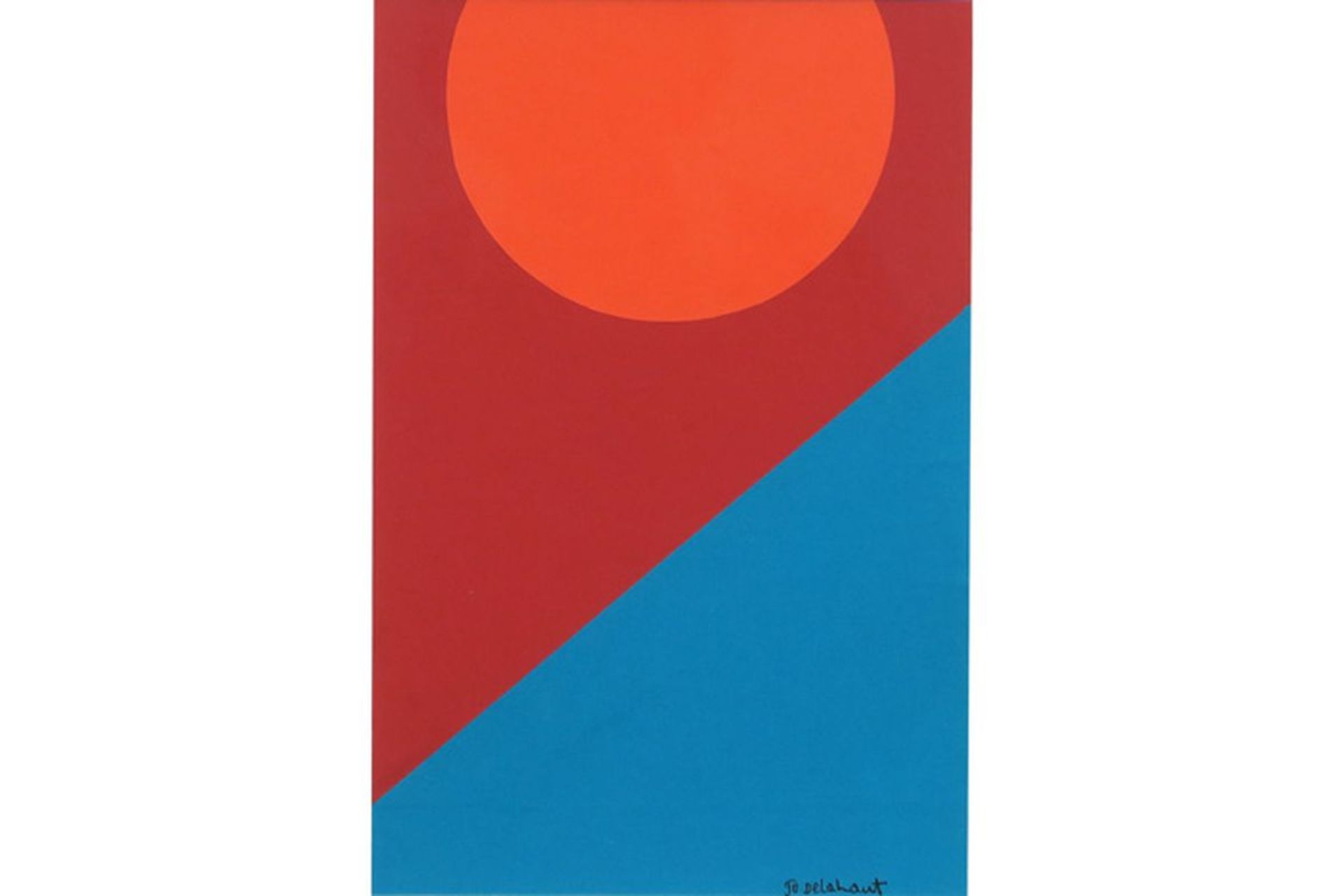 DELAHAUT JO (1911 - 1992) schilderij in gemengde techniek met collage en acryl op [...] - Bild 2 aus 3