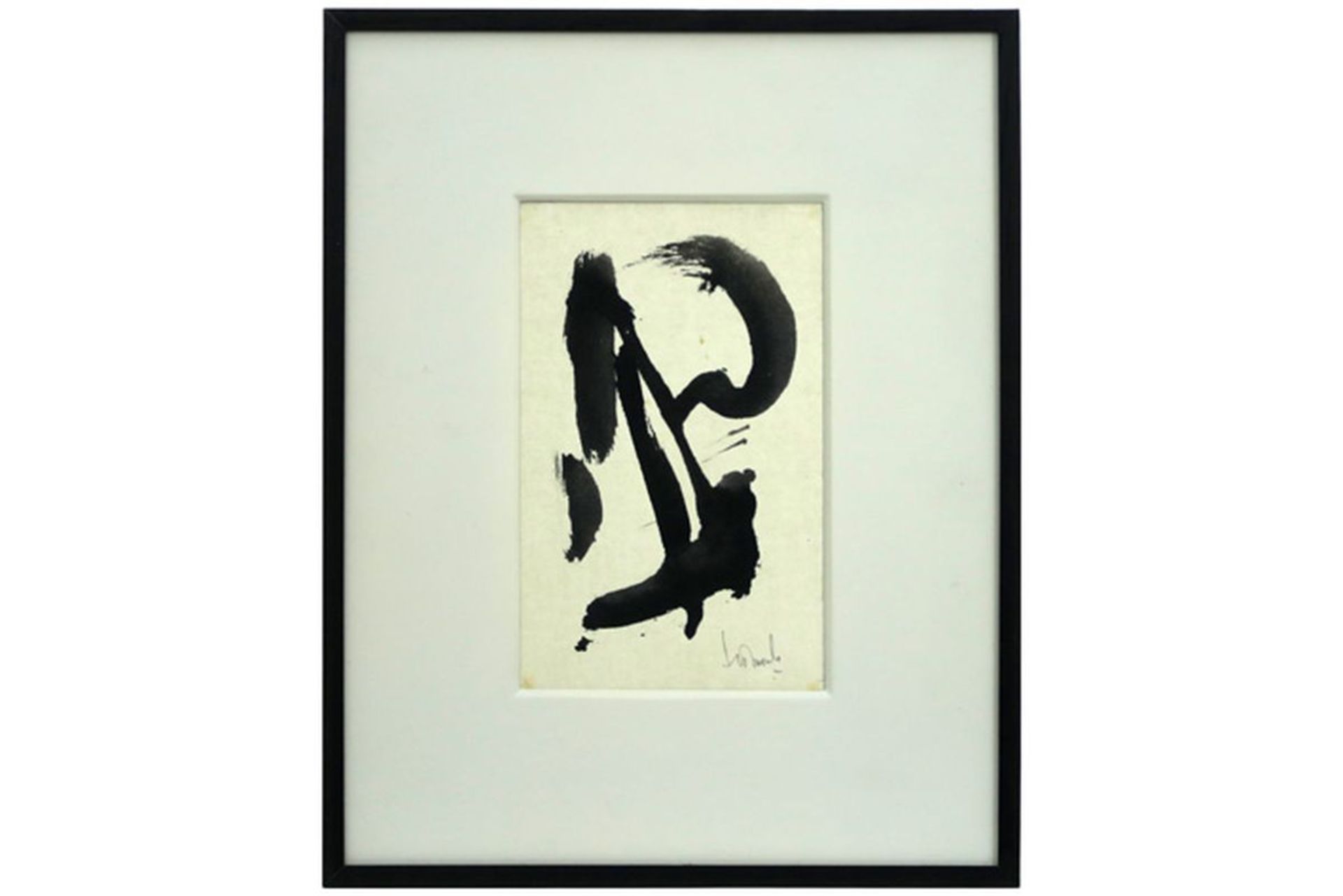 LISMONDE (1908 - 2001) tekening in inkt op papier op doek : "Compositie" - 23 x [...]