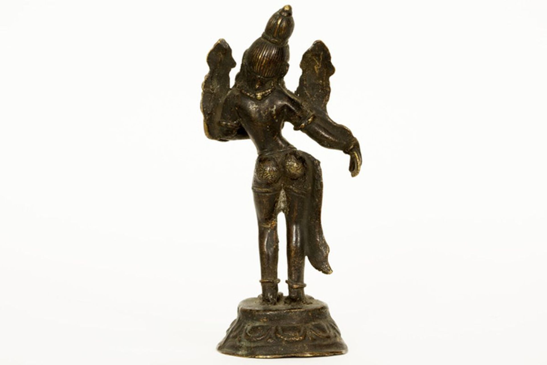 Kleine antieke Tibetaanse sculptuur in een bronslegering : "Dansende Tara" - hoogte [...] - Bild 3 aus 5
