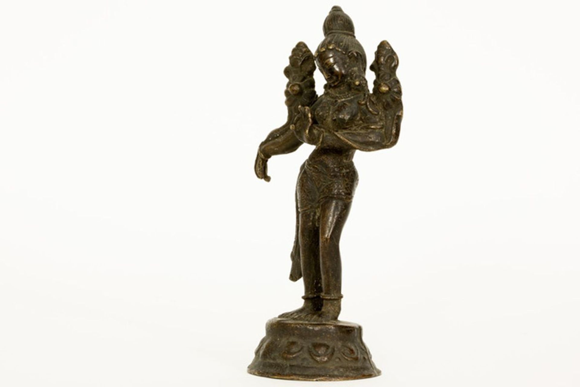 Kleine antieke Tibetaanse sculptuur in een bronslegering : "Dansende Tara" - hoogte [...] - Bild 4 aus 5