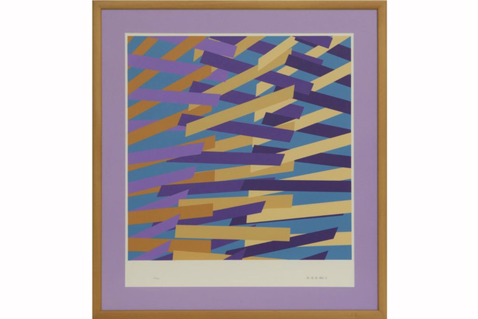 VAN DEN ABBEEL JAN (1943 - 2018) kleurlitho n° 45/50 : "Abstracte compositie" - 53 [...]