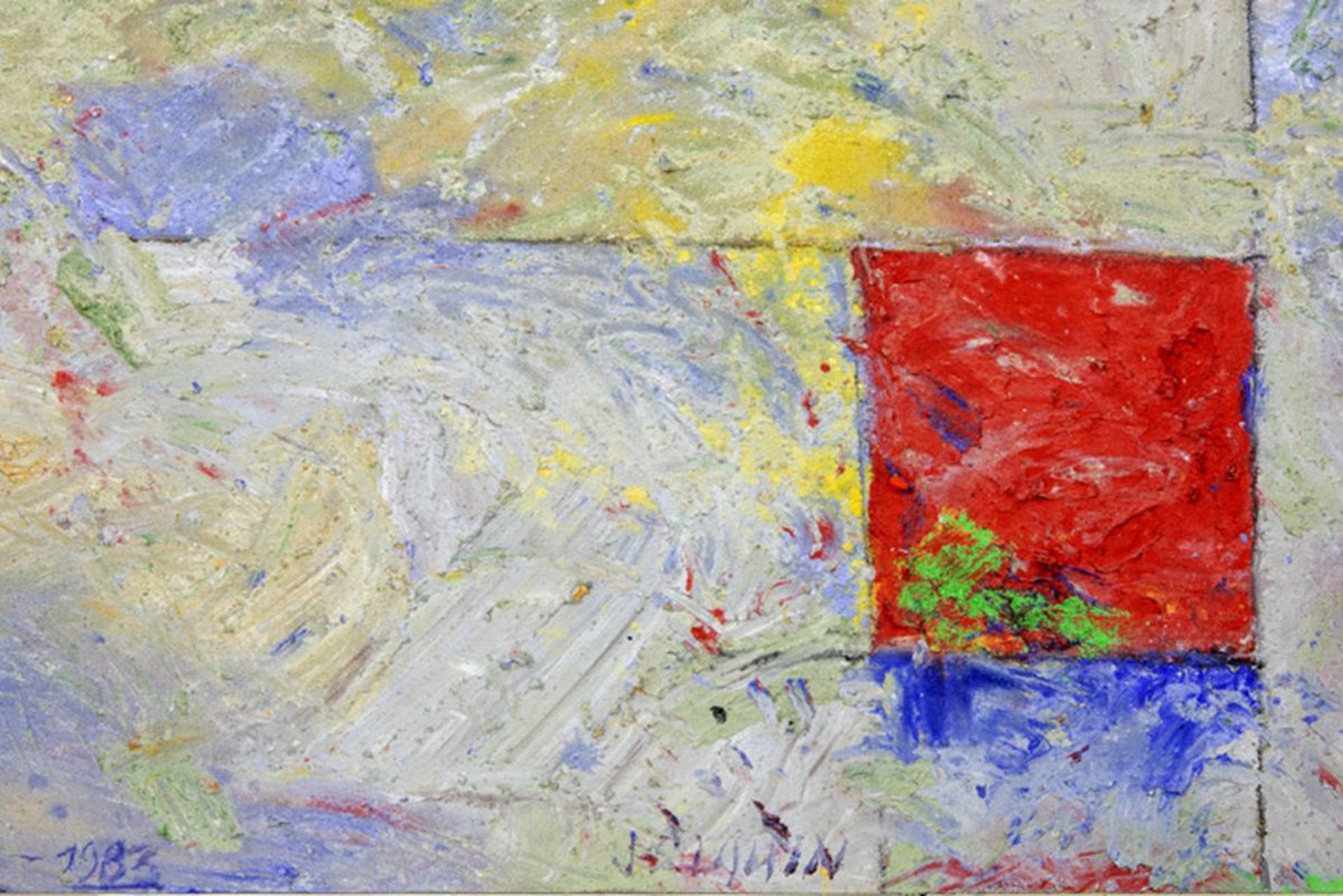 BILQUIN JEAN, FRANCOIS, HENRI (° 1938) schilderij in acryl op doek met een [...] - Bild 3 aus 4