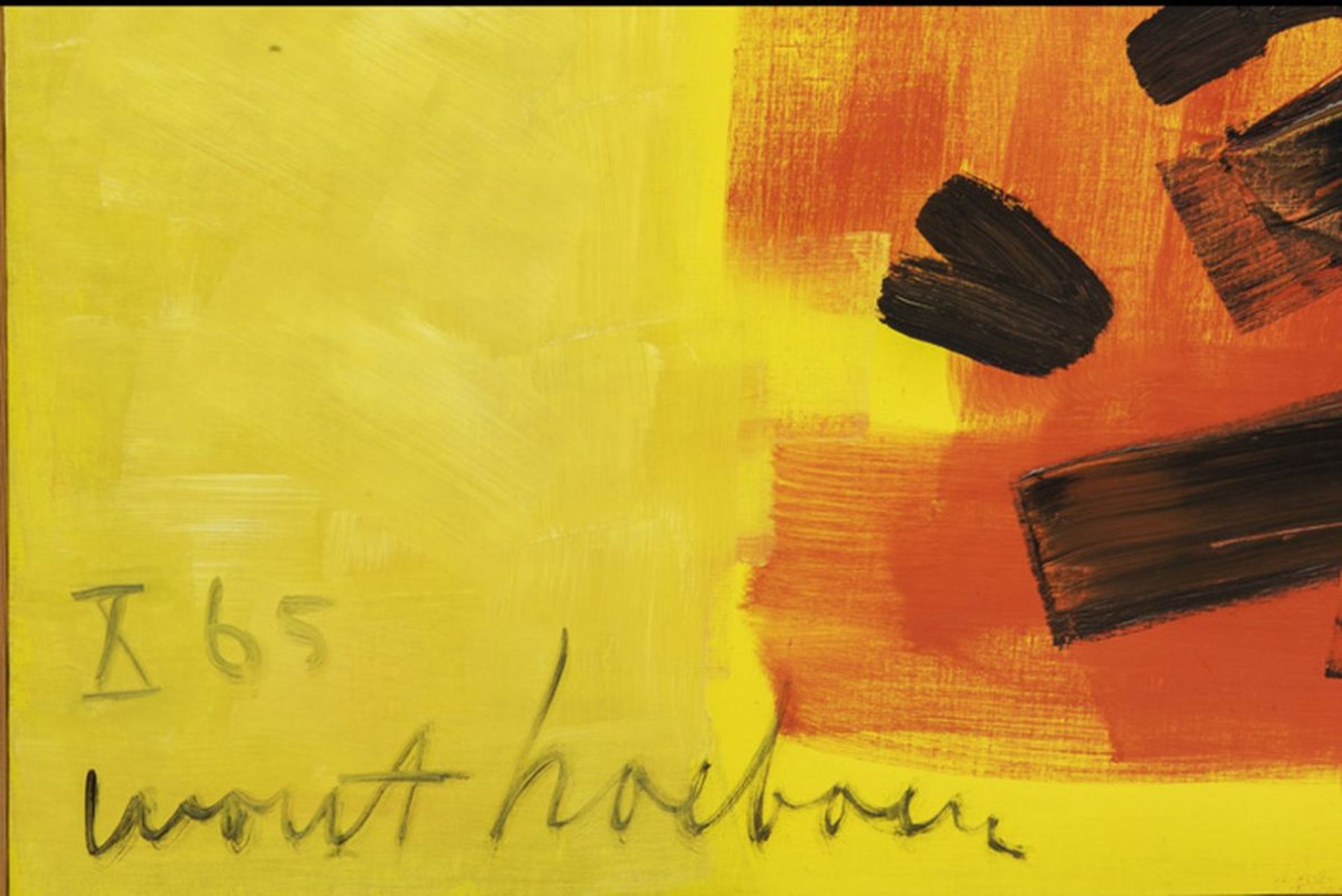 HOEBOER WOUT (1910 - 1983) olieverfschilderij op doek : "Abstracte compositie" - [...] - Bild 2 aus 3