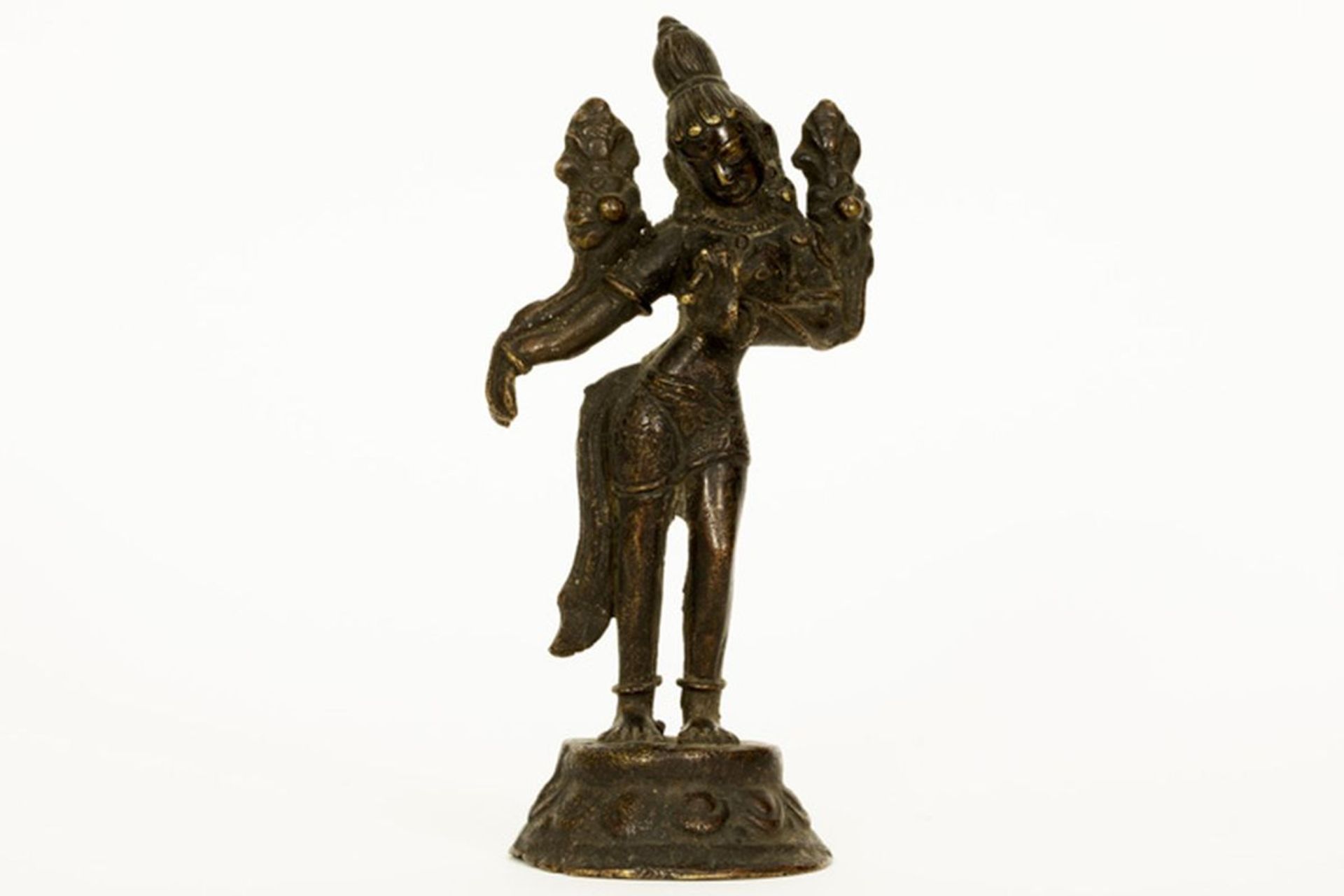 Kleine antieke Tibetaanse sculptuur in een bronslegering : "Dansende Tara" - hoogte [...] - Bild 5 aus 5