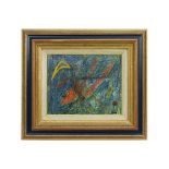 REM (1904 - 1974) olieverfschilderij op paneel : "Compositie" - 26 x 31 getekend - [...]