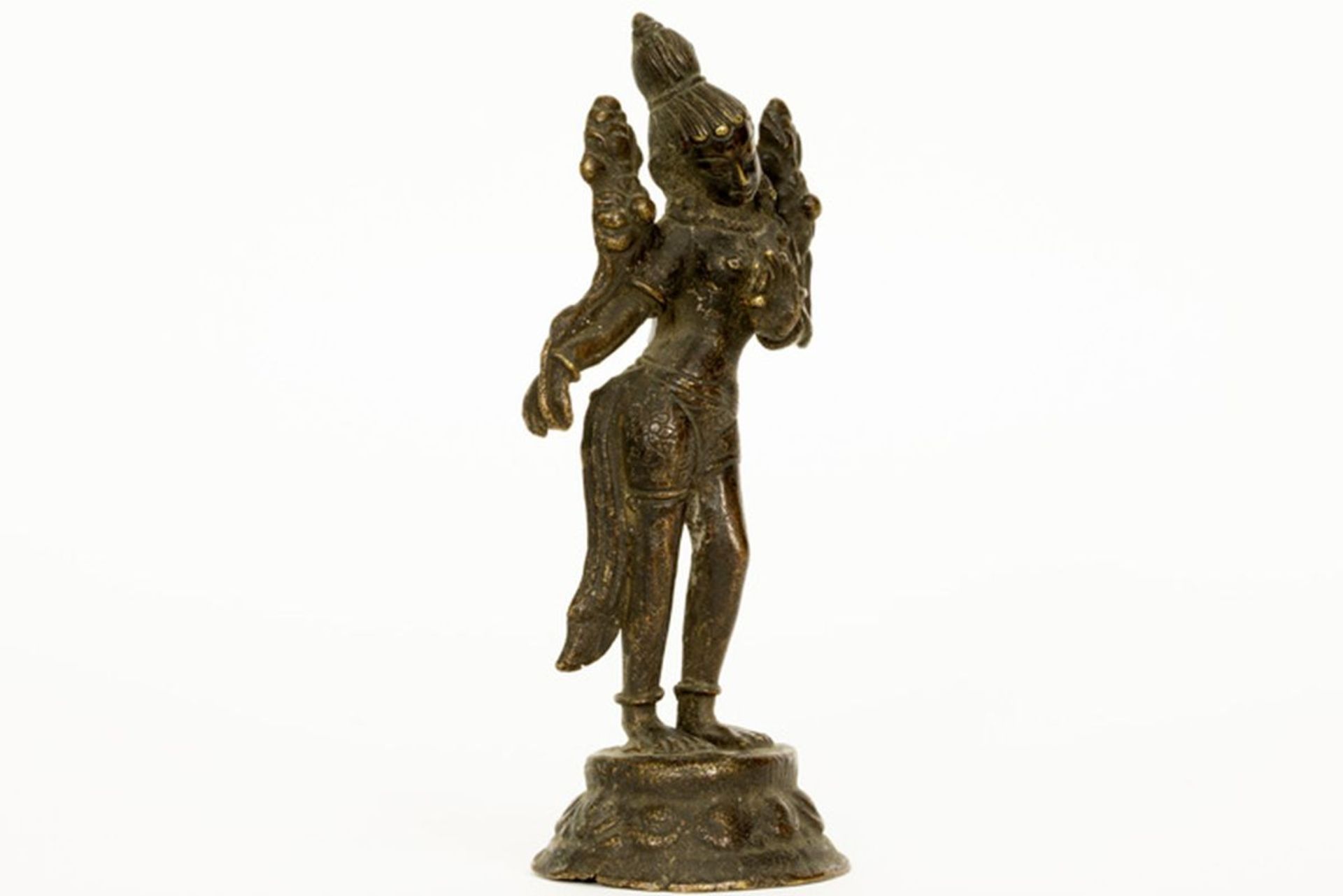 Kleine antieke Tibetaanse sculptuur in een bronslegering : "Dansende Tara" - hoogte [...] - Bild 2 aus 5