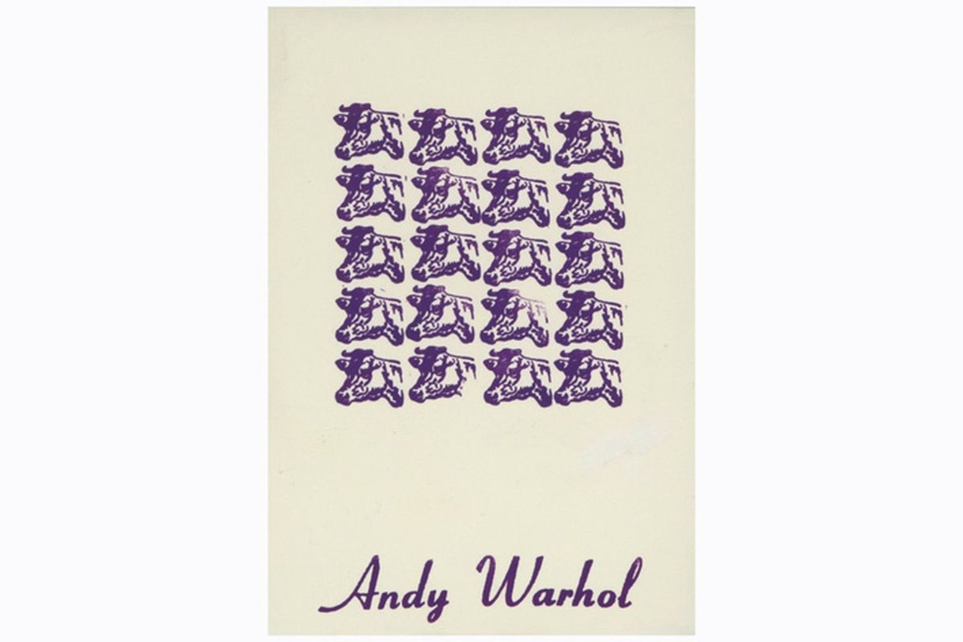 WARHOL ANDY (1930 - 1987) print van 1967 : "Cows" (20 heads) - 24 x 16 stamped [...] - Bild 2 aus 2