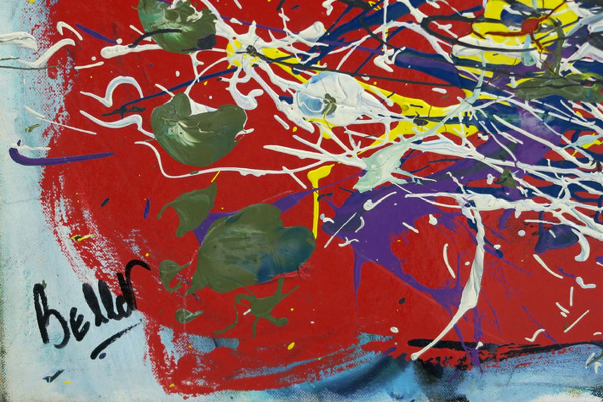 BELLD (20°/21° EEUW) (USA) typische Amerikaanse Pop Art : olieverfschilderij op [...] - Image 2 of 2