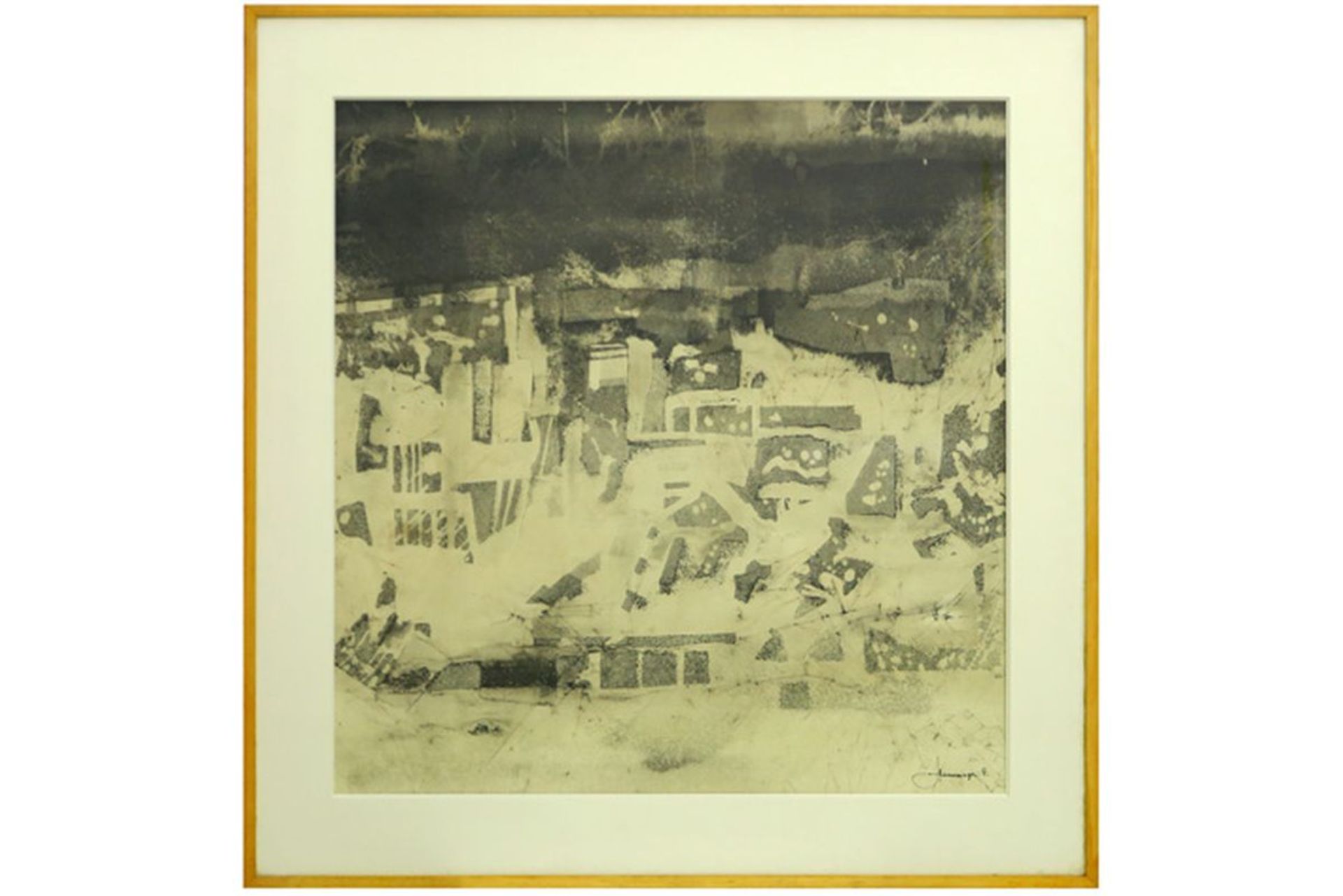 GRUSENMEYER PAUL (1930 - 2006) inkttekening : "Abstracte compositie" - 85 x 85 [...]