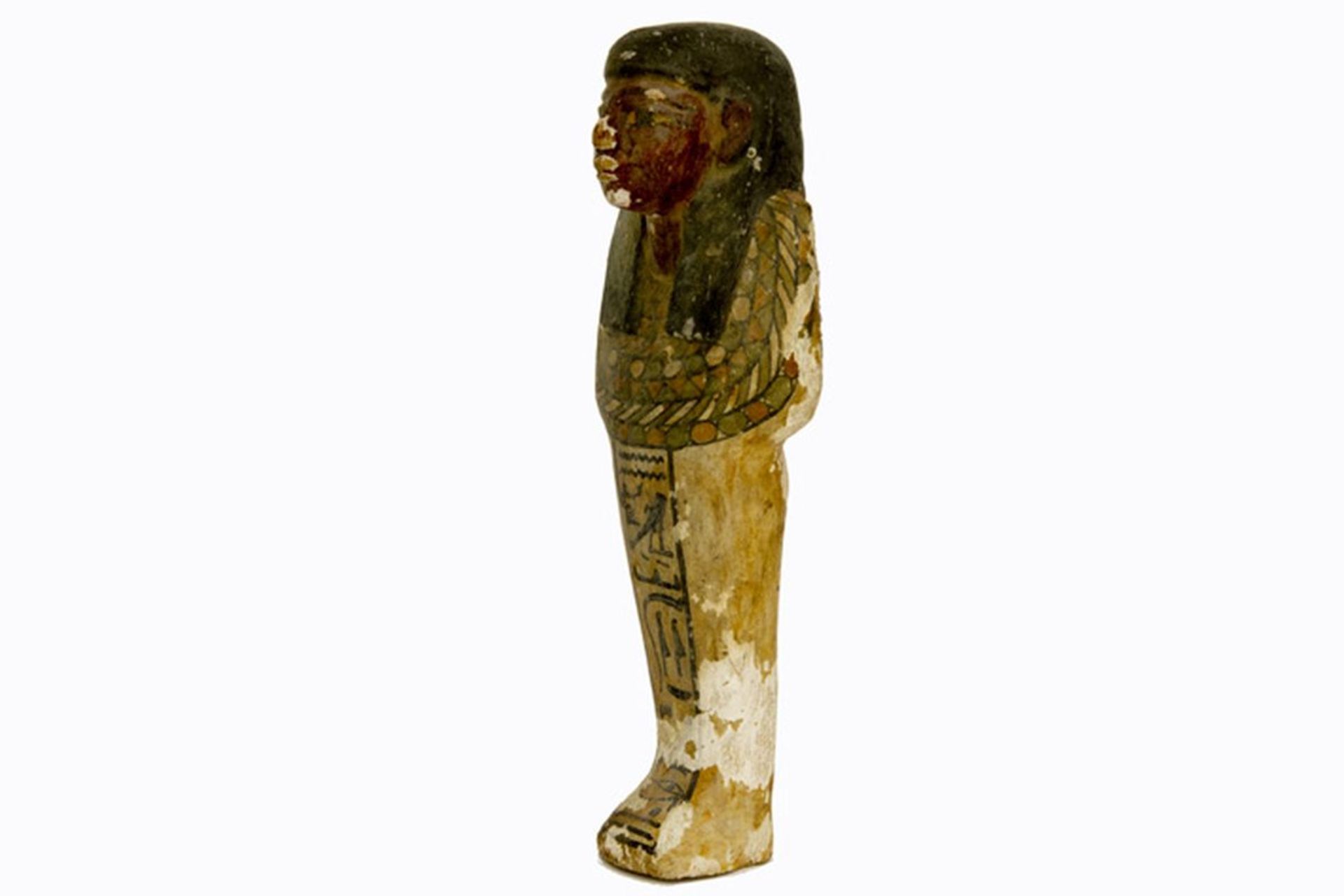 OUD-EGYPTE - LATE PERIODE (332 tot 30BC) sculptuur in hout met vrij goed bewaarde [...] - Bild 2 aus 5