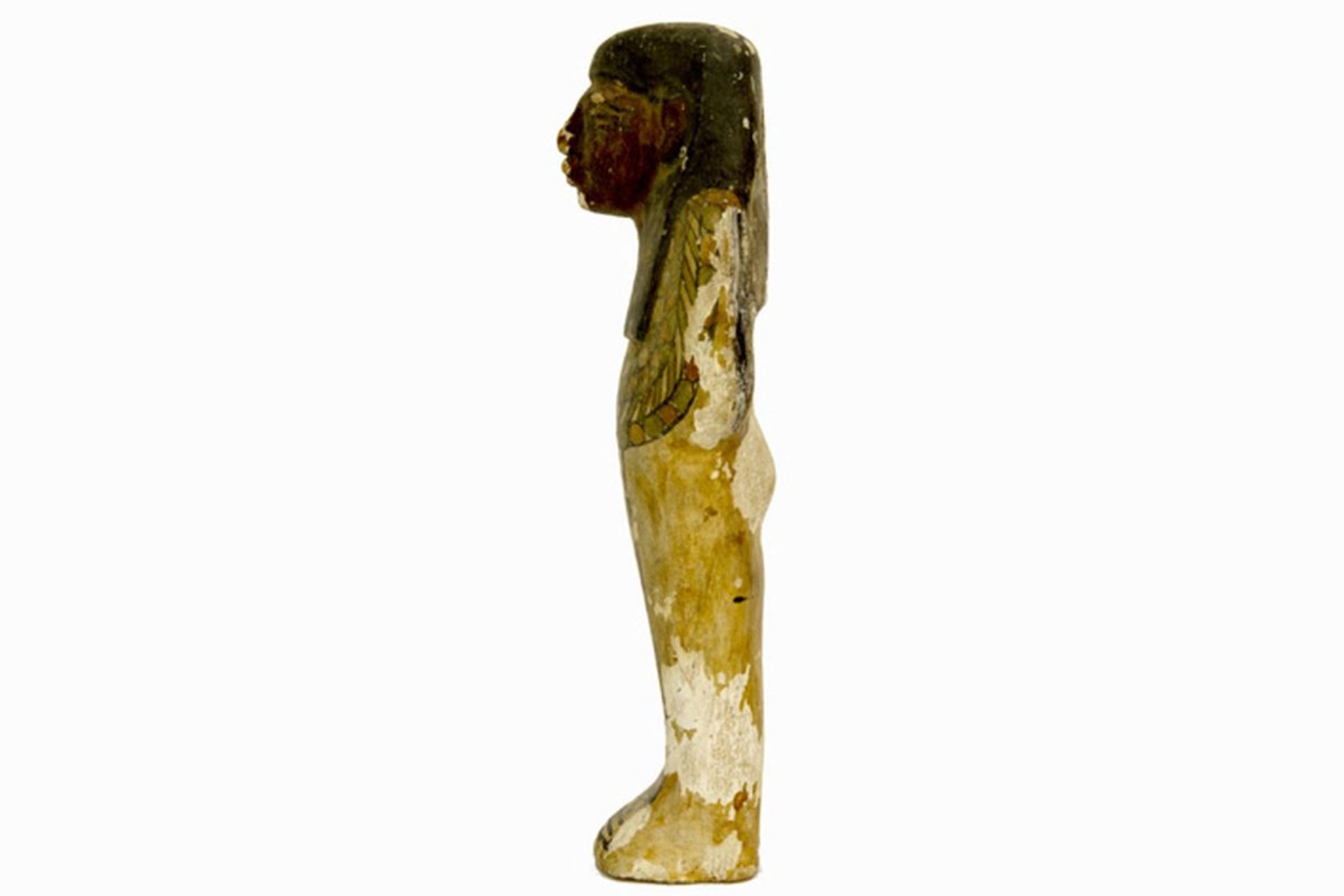 OUD-EGYPTE - LATE PERIODE (332 tot 30BC) sculptuur in hout met vrij goed bewaarde [...] - Bild 3 aus 5