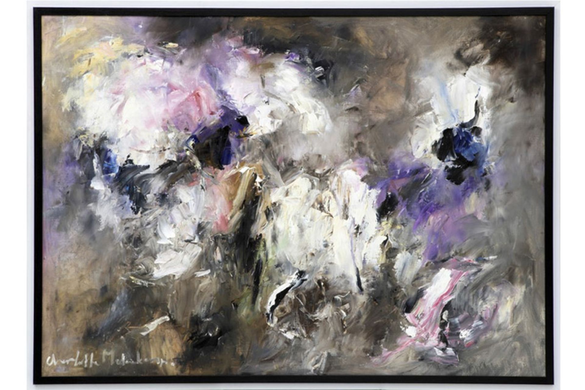 MOLENKAMP CHARLOTTE (° 1955) (NL) olieverfschilderij op doek : "Abstracte [...]