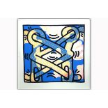 HARING KEITH (1958 - 1990) seriegrafie (silkscreen) in kleur met een typische [...]