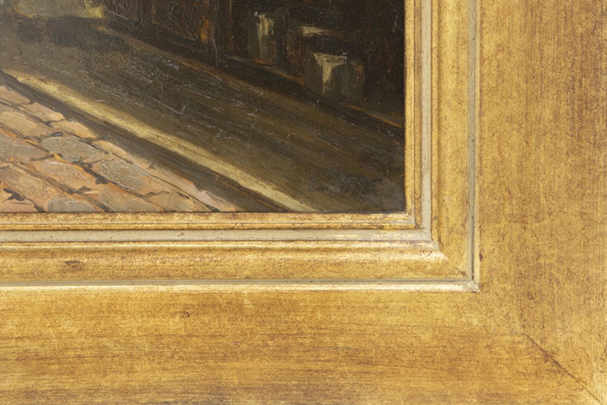 POTTIER ÉMILE (1873 - 1907) (FR) laat negentiende eeuws olieverfschilderij op paneel [...] - Image 3 of 4
