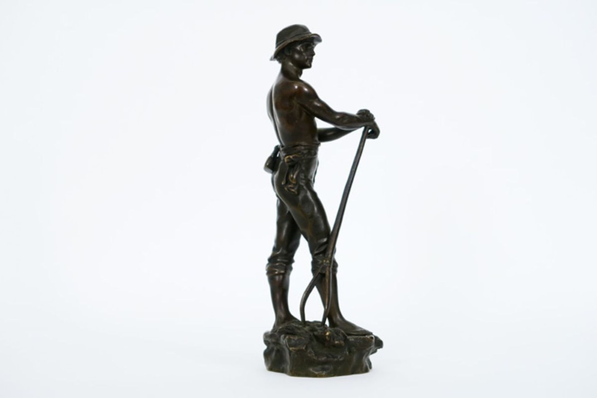 LEVY CHARLES (1877 - 1968) antieke sculptuur in brons : "Jonge boer" - hoogte : [...] - Image 2 of 5