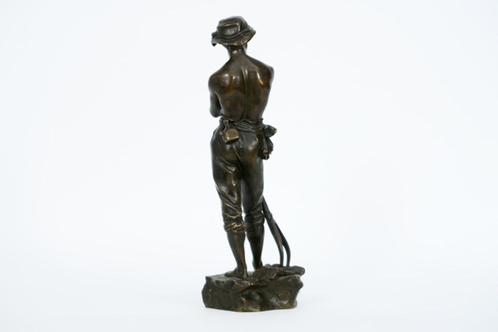 LEVY CHARLES (1877 - 1968) antieke sculptuur in brons : "Jonge boer" - hoogte : [...] - Image 3 of 5