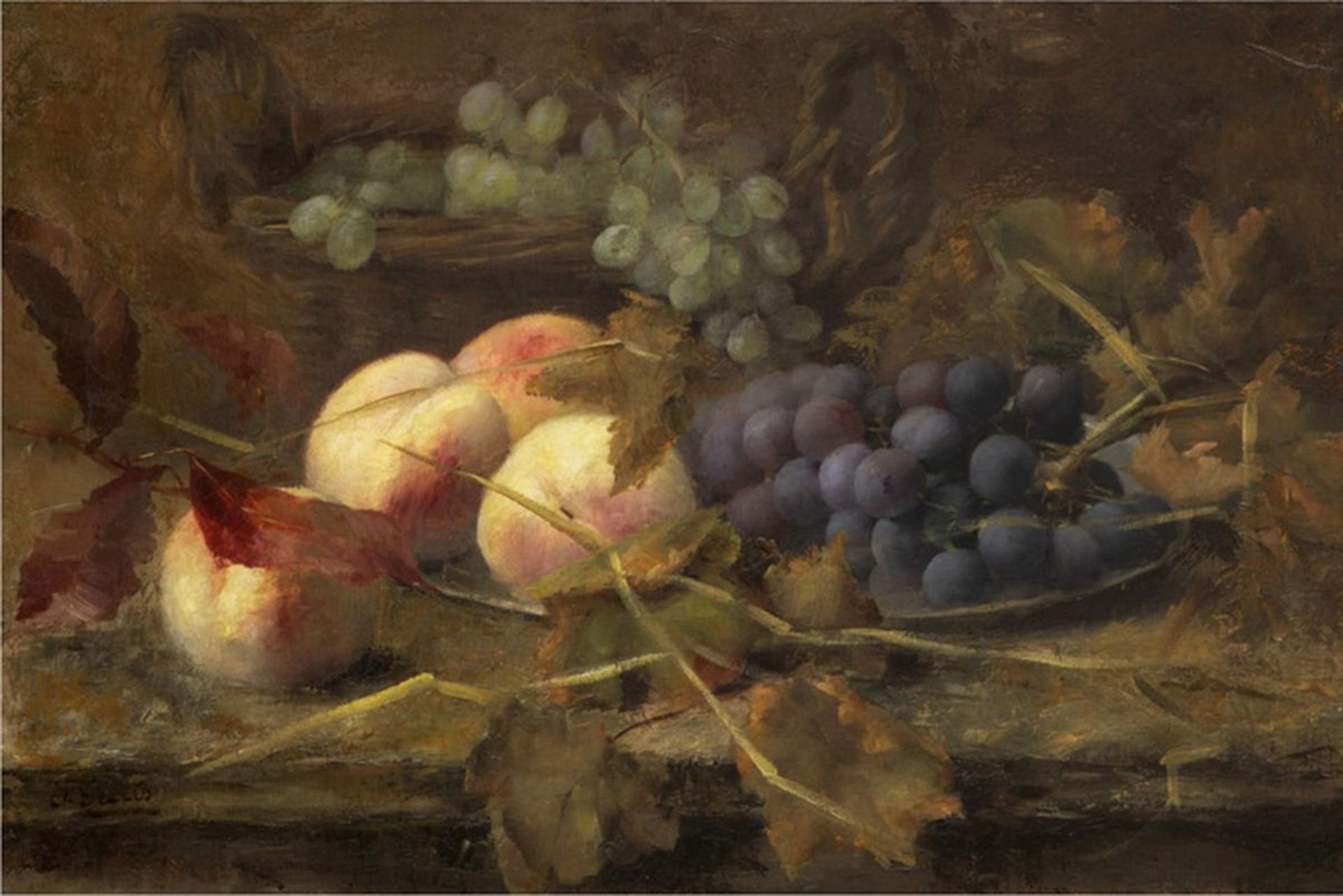 GEERTS JULIENNE (1876 - 1969) olieverfschilderij op doek : "Stilleven met fruit" - [...] - Image 2 of 4