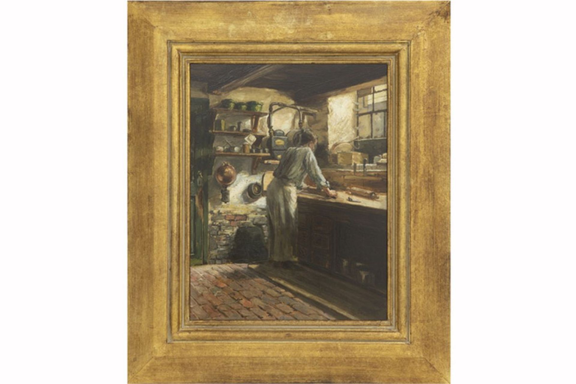 POTTIER ÉMILE (1873 - 1907) (FR) laat negentiende eeuws olieverfschilderij op paneel [...]