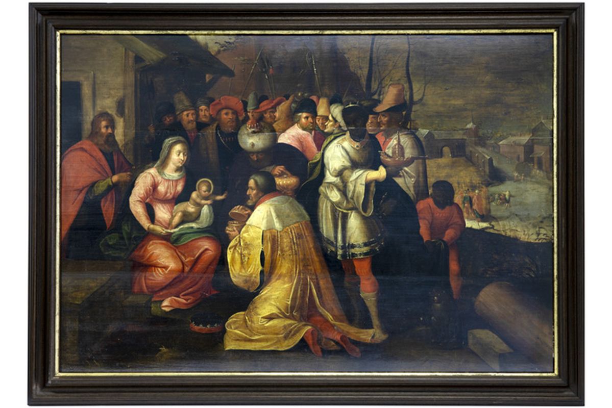 16th/17th Cent. Flemish oil on (marked) panel from the Antwerp School - attributed to [...]