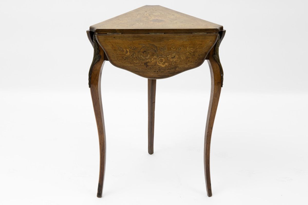 19th Cent. French Louis XV style occasional table with top (with three folding leafs) [...] - Image 3 of 3