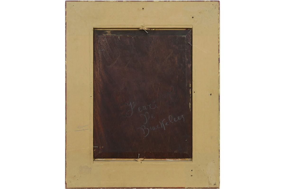 19th Cent. Belgian oil on panel - signed Henri De Braekeleer - - DE BRAEKELEER [...] - Image 3 of 3