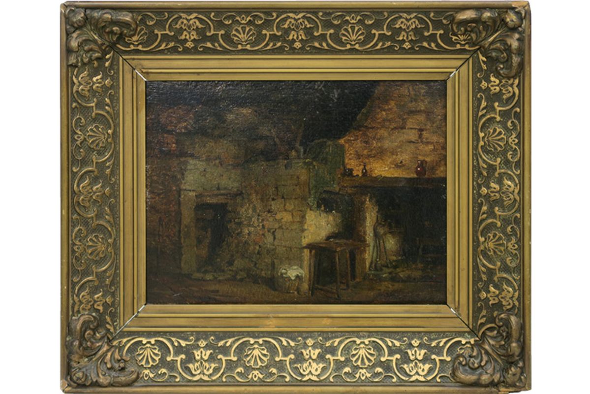 19th Cent. Belgian oil on panel - signed Henri De Braekeleer - - DE BRAEKELEER [...]