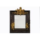 antique mirror with a baroque style frame in cast iron - - Antieke spiegel met [...]